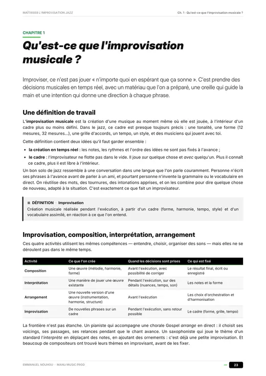 Page 23 du guide : Chapitre 1