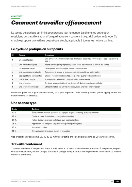 Page 494 du guide : Travailler efficacement
